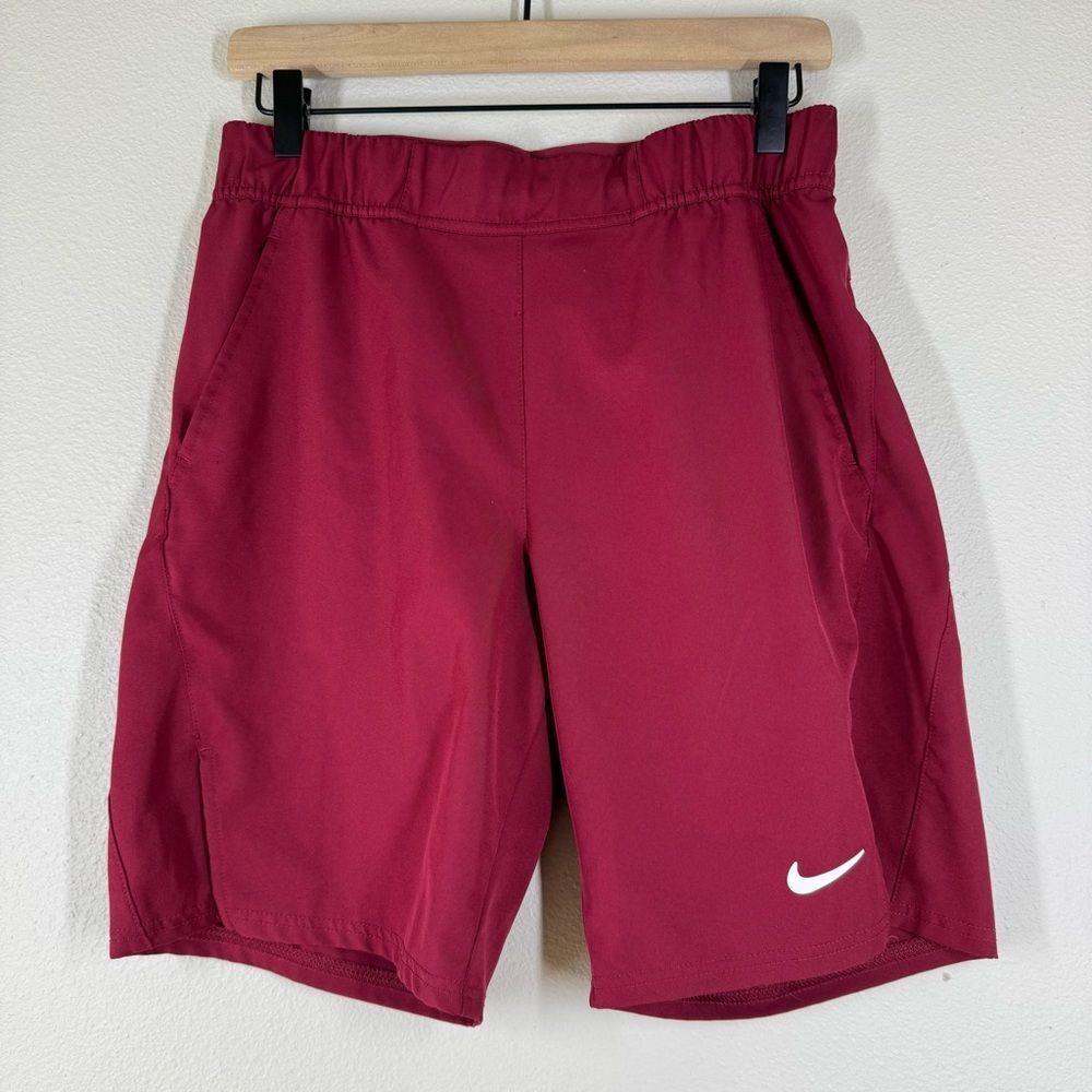 Nike Team Flex 9" Tennis Shorts Burgundy Red Training Gym Men’s Small DH4935-612